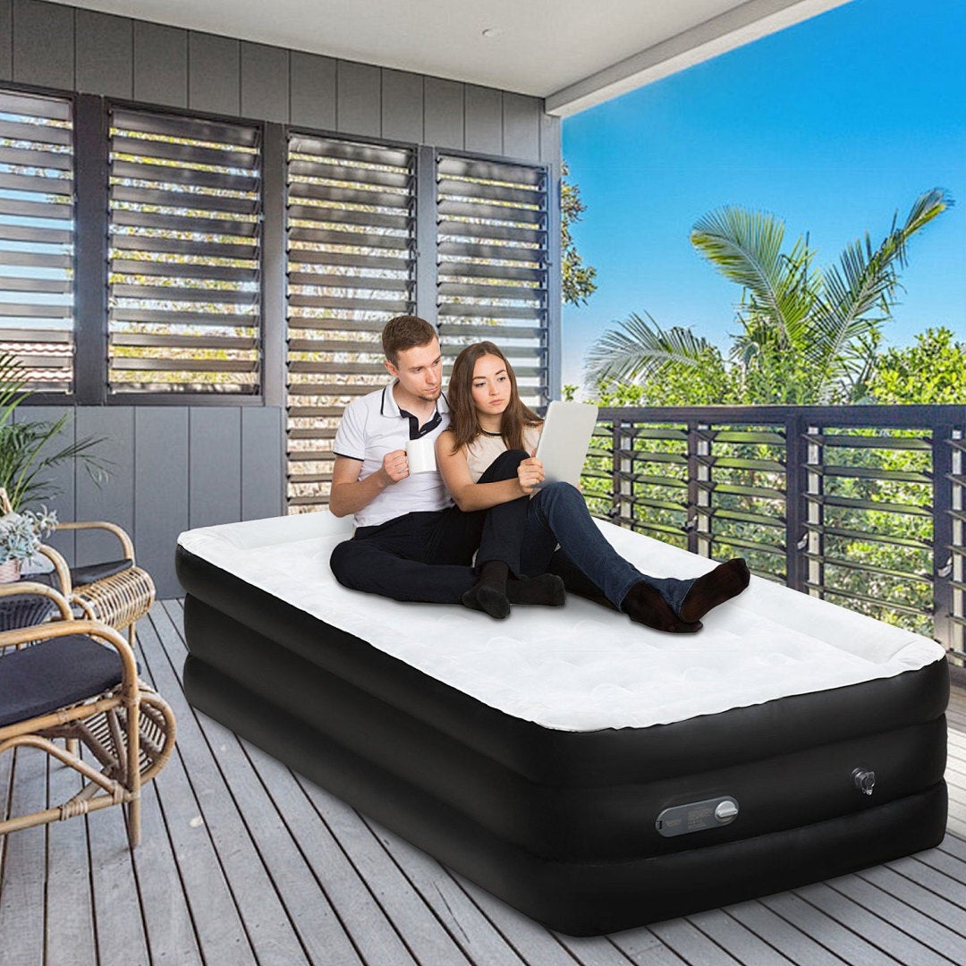 Matelas Gonflable 1 Personnes avec Pompe électrique intégrée, Gonflage en Moins de 3 Min - 9