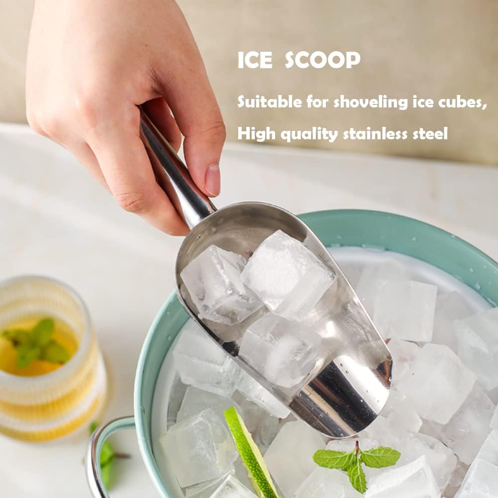 Herogo Paletta Per Ghiaccio In Acciaio Inox 340 Ml, Multiuso Per Cucina E Bar, Lucida E Lavabile In Lavastoviglie