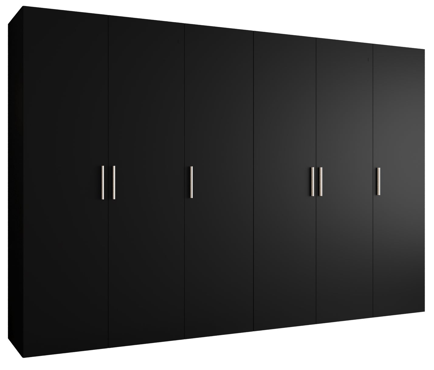 Szafa uchylna otwierana Bari 1 300 x 52 x 202 cm czarny + u. srebrny Abiks Meble