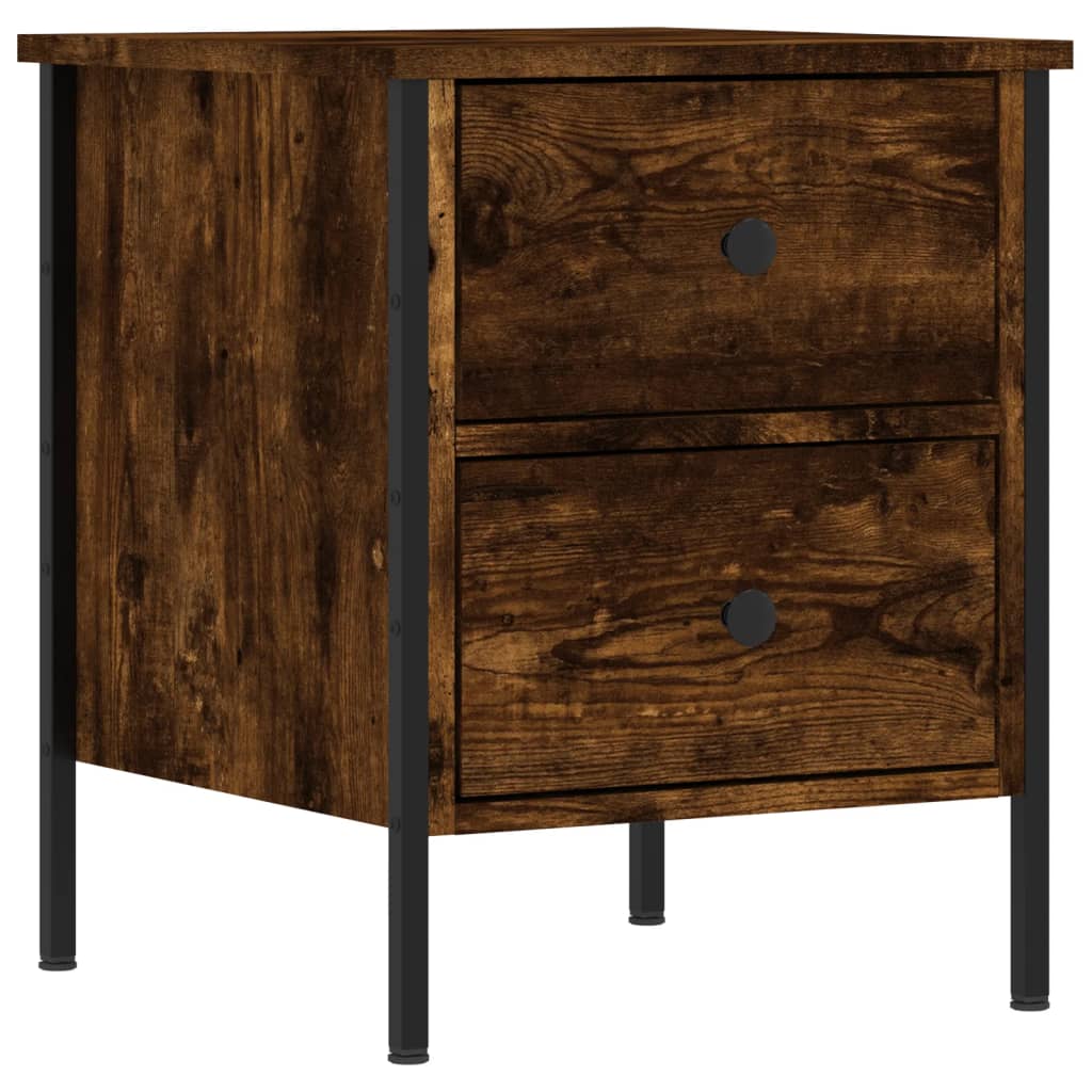 Maison Exclusive - Tables de chevet 2 pcs chêne fumé 40x42x50 cm bois ingénierie - 5