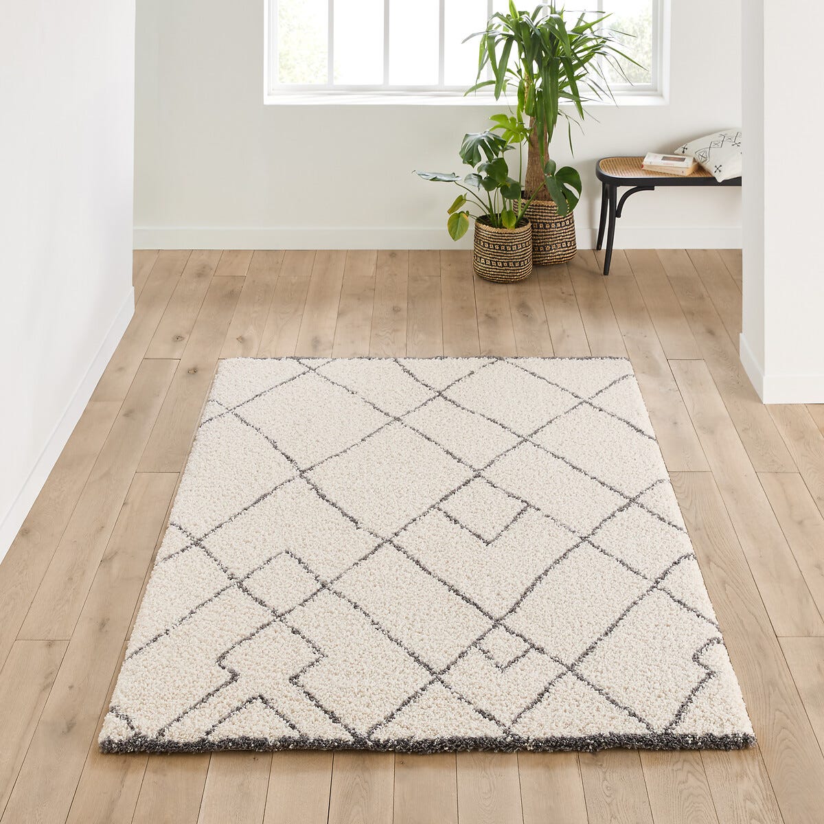 Tapis style berbère, Rabisco - Ecru - 200 x 290 cm | Leroy Merlin
