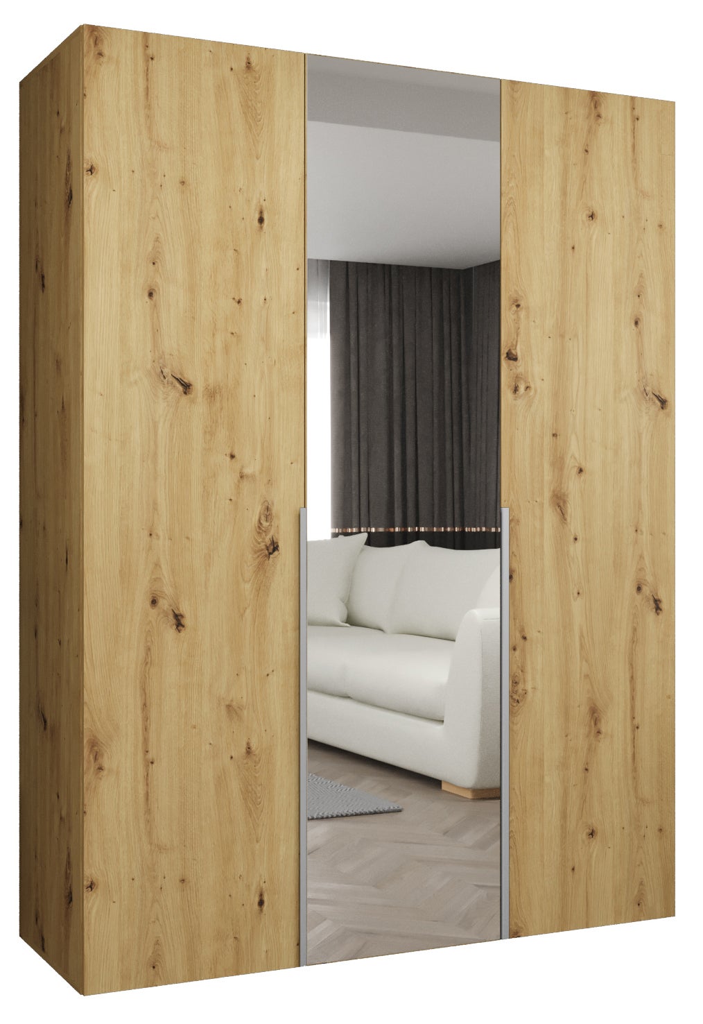 Szafa uchylna otwierana Alicante 2 150 x 52 x 202 cm artisan + u. kaszmir Abiks Meble