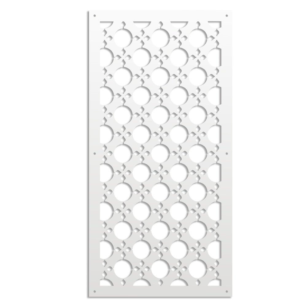 ALADIN - Panel perforowany z PVC - Parasol przeciwsłoneczny - Rozmiar 98x198 cm - Grubość 1 cm - Kolor BIAŁY