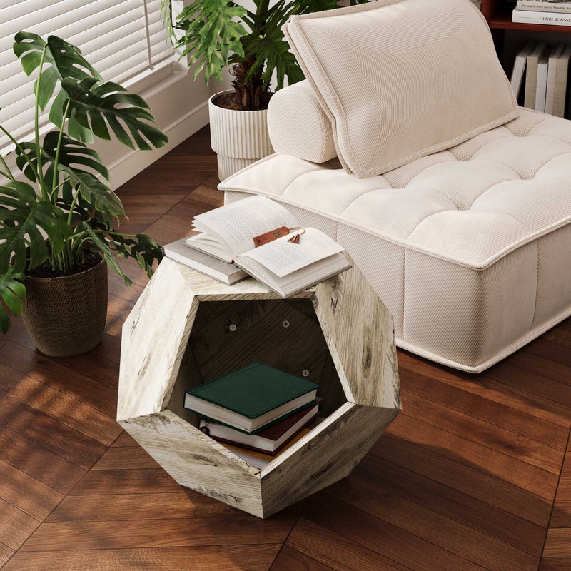 Wielofunkcyjny stolik boczny 66 cm - meble dla kotów, roślin i do salonu z płyty MDF w kolorze czarnym