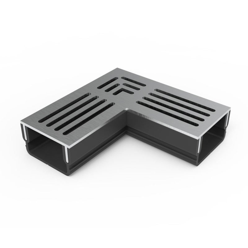 Caniveau 3XS MINI L 6,5 cm Grille aluminium - StarDrain - LINE ECO - Caniveau de 100 cm - 2