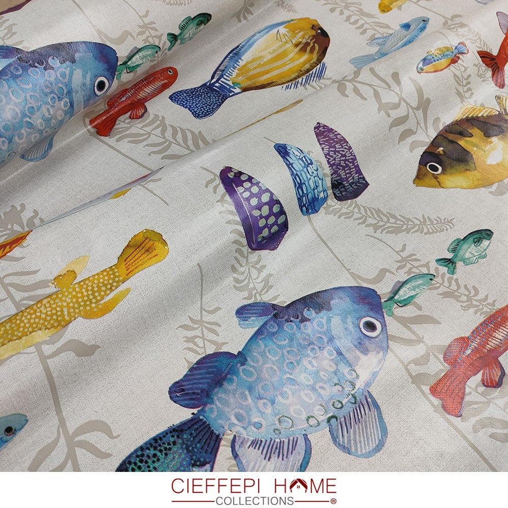 PROCIDA 004 Tovaglia plastificata in PVC stampato 345 gr/m2- varie fantasie e misure - 140x400 cm - 4