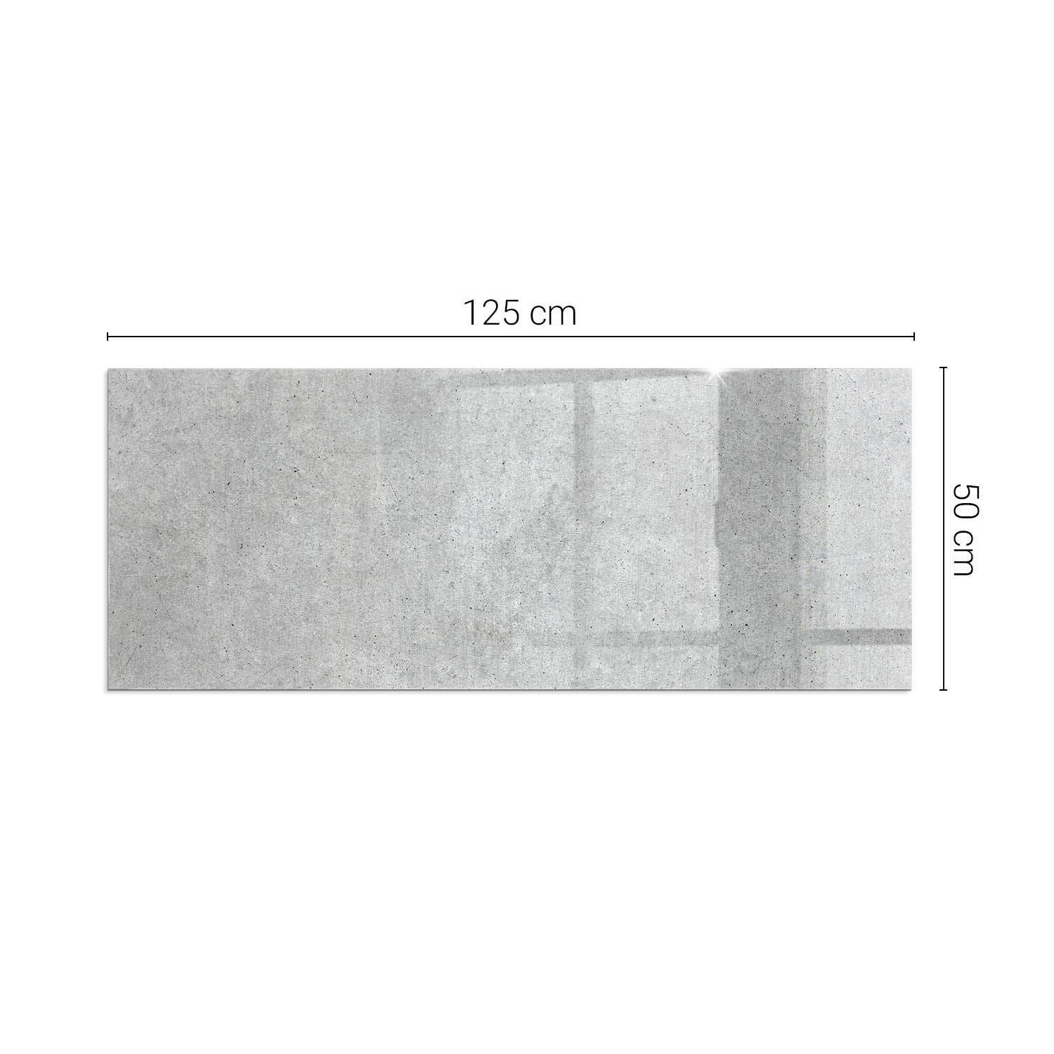 Szkło hartowane na podłogę pod kominek - 125x50 cm - Tekstura surowego betonu - TULUP - 2