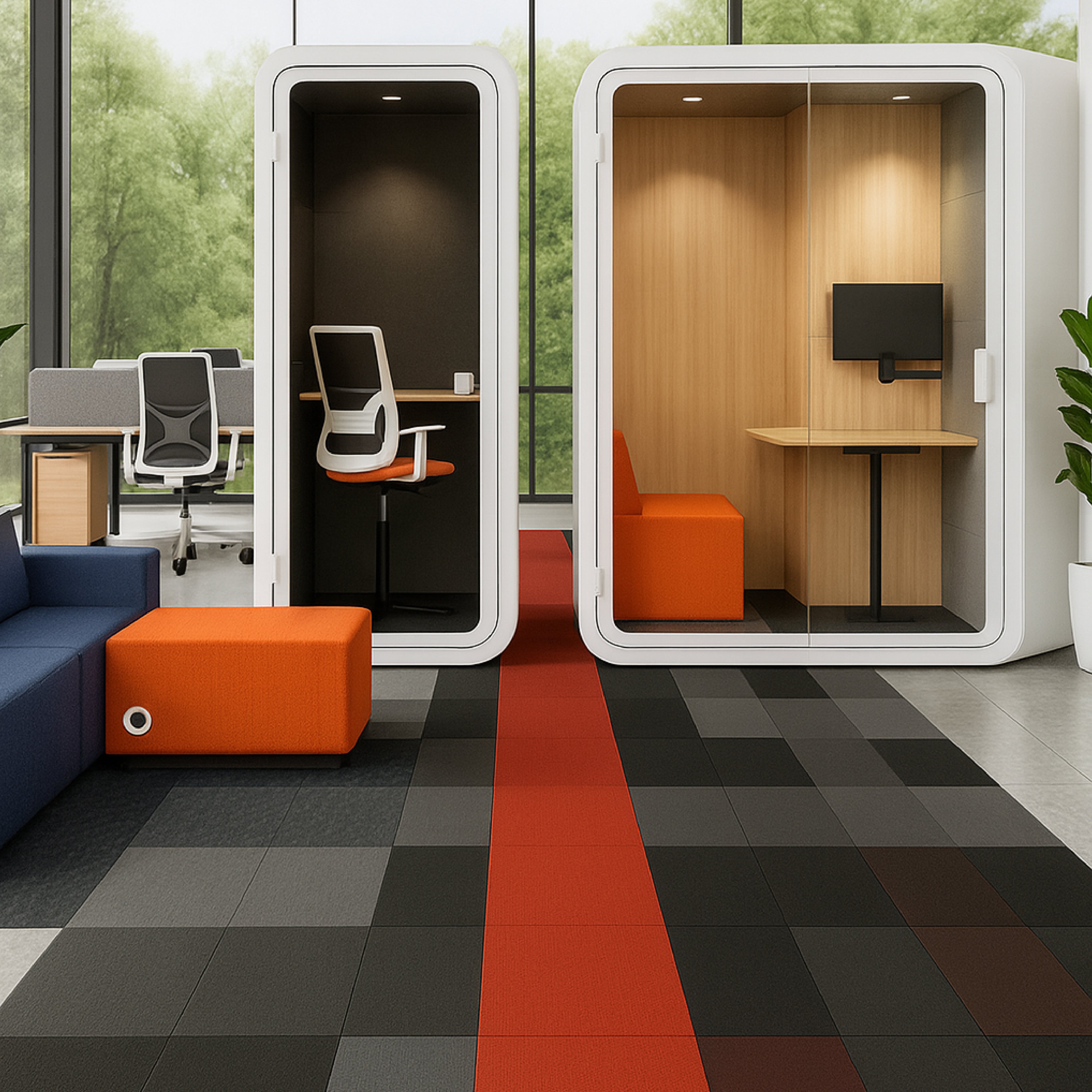 Panel Moqueta Acústico Textil Modular Marrón 50x50 cm | Pack 20 uds (5 m²) | Reciclado, Antideslizante y Suave | Modelo Eco Resonance - 5