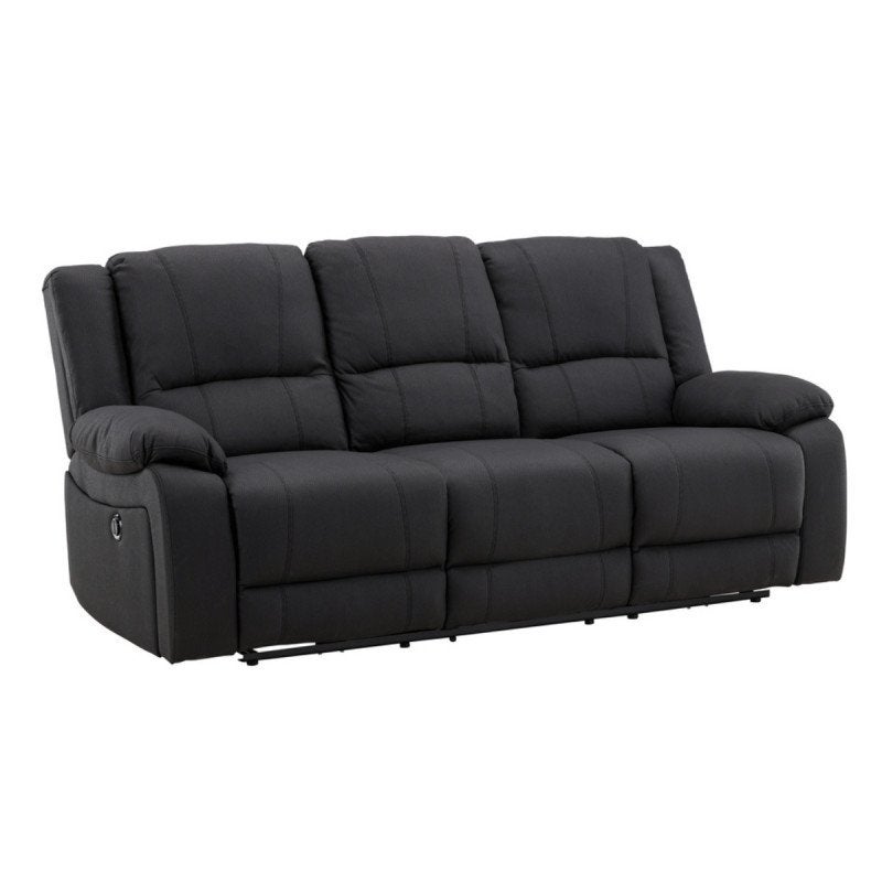Singapore sofa 3-osobowy fotel czarny.