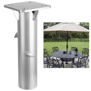 Supporto per ombrellone da spiaggia per giardino, prato, patio, ombrellone, ancoraggio a terra, supporto per ombrellone con punta in metallo, accessori per fornure da giardino  15