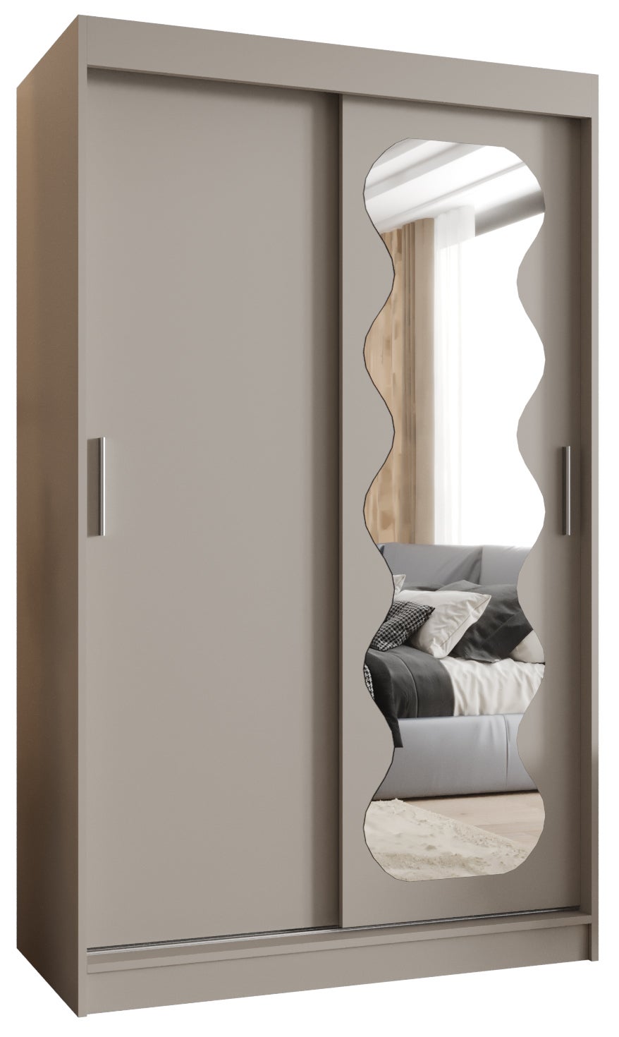 Szafa przesuwna garderoba SPOTI 120 x 62 x 200 cm Kaszmir - Abiks Meble