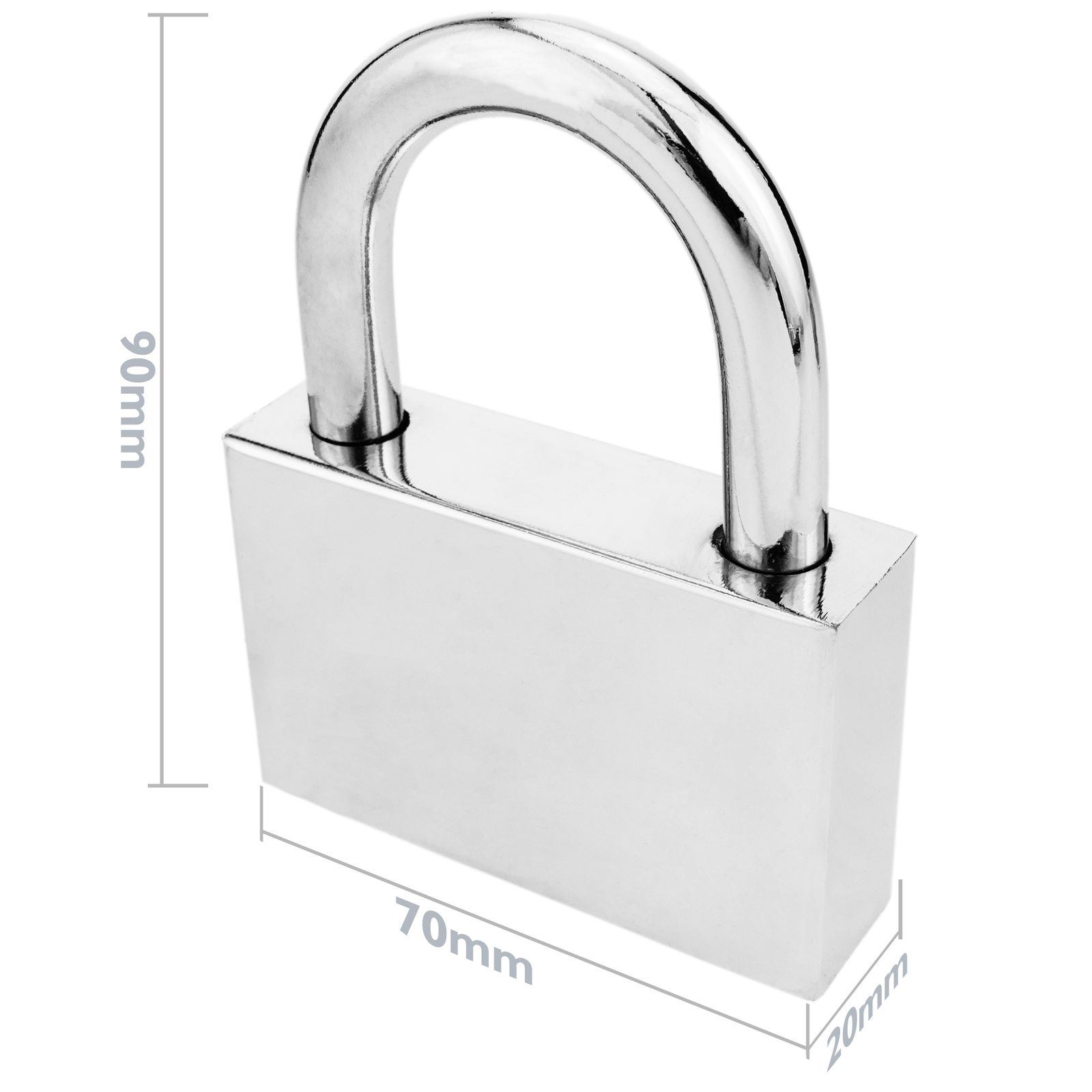 Trade Shop - Set 2 Pezzi Lucchetto Ad Arco Sicurezza Armadietto Catenaccio 2 Chiavi 20mm | Leroy