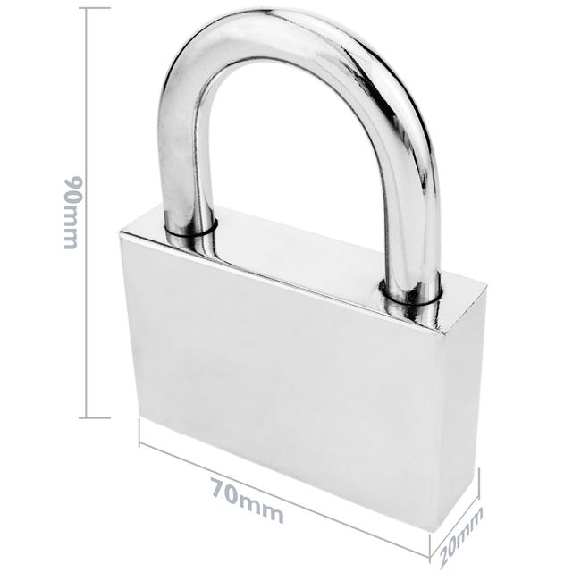 Trade Shop - Set 2 Pezzi Lucchetto Ad Arco Sicurezza Armadietto Catenaccio 2 Chiavi 20mm | Leroy Trade Shop - Set 2 Pezzi Lucchetto Ad Arco Sicurezza Armadietto Catenaccio 2 Chiavi 20mm | Leroy