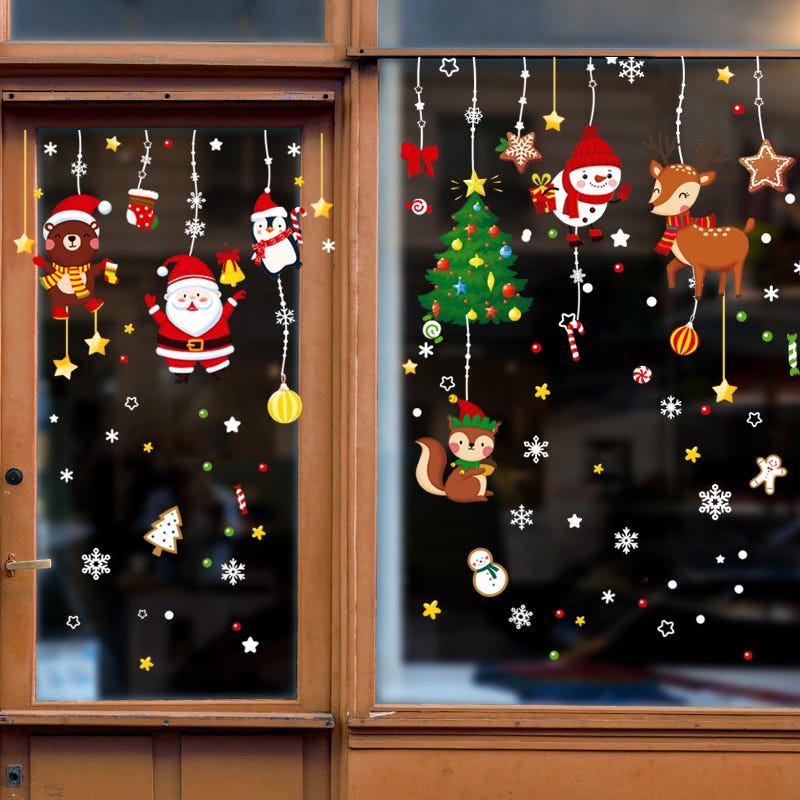 Set Di 9 Adesivi Per Finestre Bianchi Con Babbo Natale E Regali 3020 Cm Adesivi Statici In Pvc Riutilizzabili Per Finestre Decorazione Natalizia 89877218 Set Di 9 Adesivi Per Finestre Bianchi Con Babbo Natale E Regali 3020 Cm Adesivi Statici In Pvc Riutilizzabili Per Finestre Decorazione Natalizia 89877218
