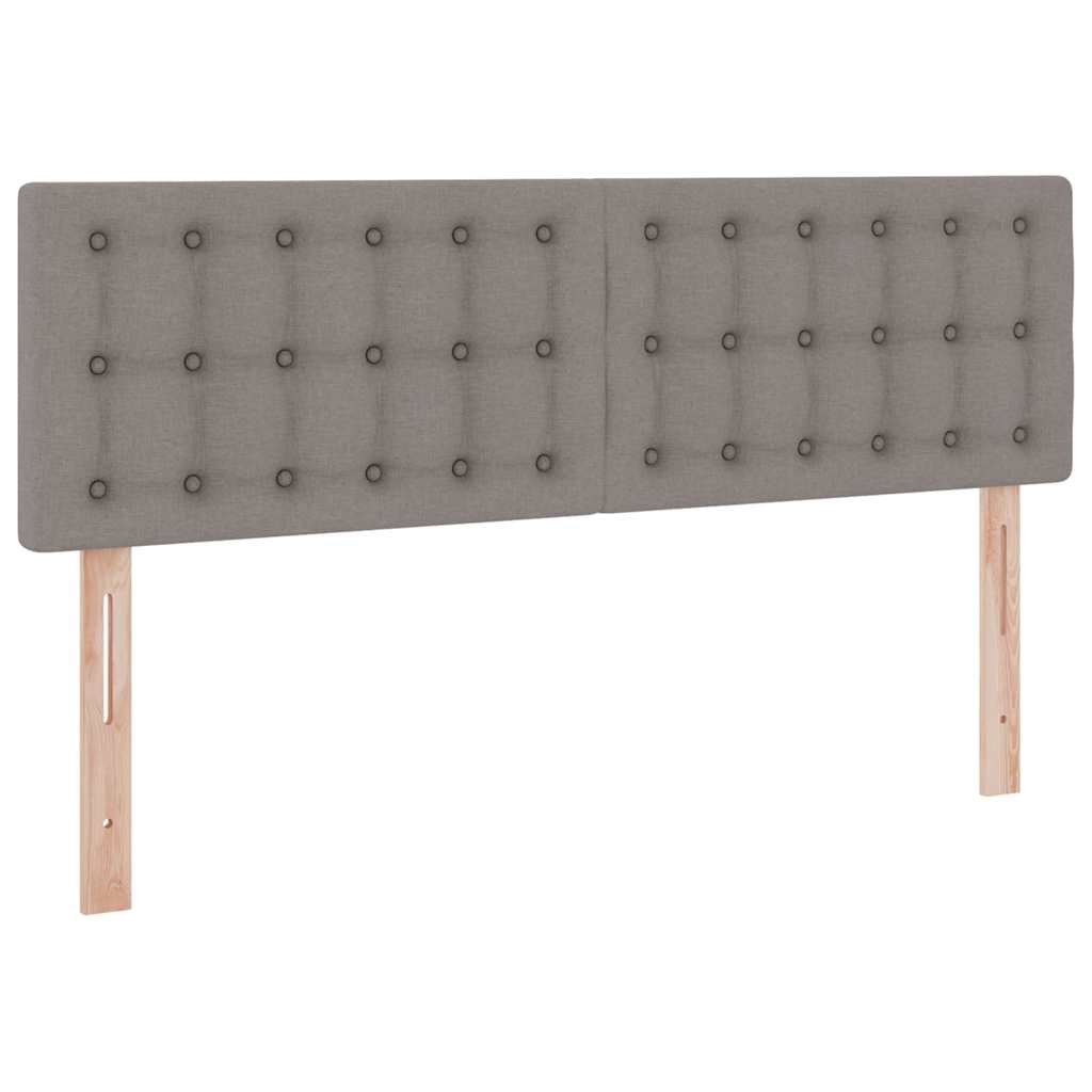 Lit avec rangement et matelas taupe 140 x 200 cm velours - 9