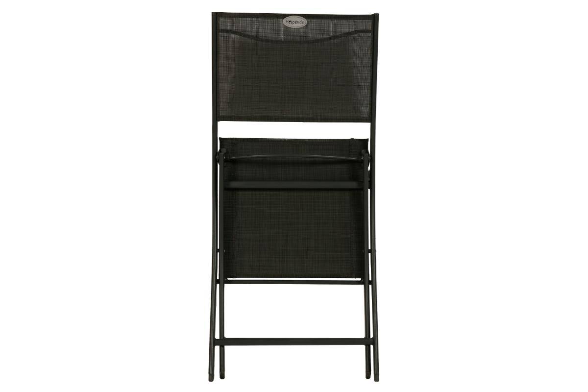 Lot de 4 chaises de jardin pliantes Modula Anthracite & Graphite - Hespéride - 3