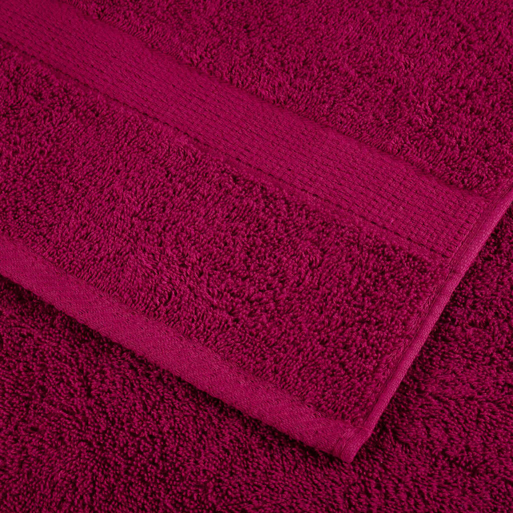 Asciugamani Premium SOLUND 2 pz Bordeaux 50x100 cm 600gsm vidaXL - 6