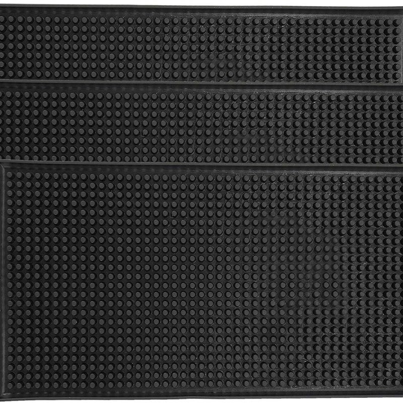 Zestaw 3 mat barowych, antypoślizgowa mata do ociekania naczyń, do baru lub użytku domowego, do mocowania kieliszków do wina, 30 x 15 cm