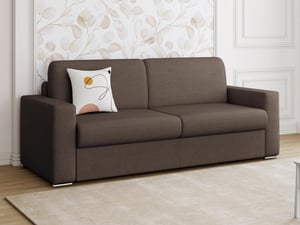 Divano letto posti a ribalta in Tessuto Marrone Larghezza