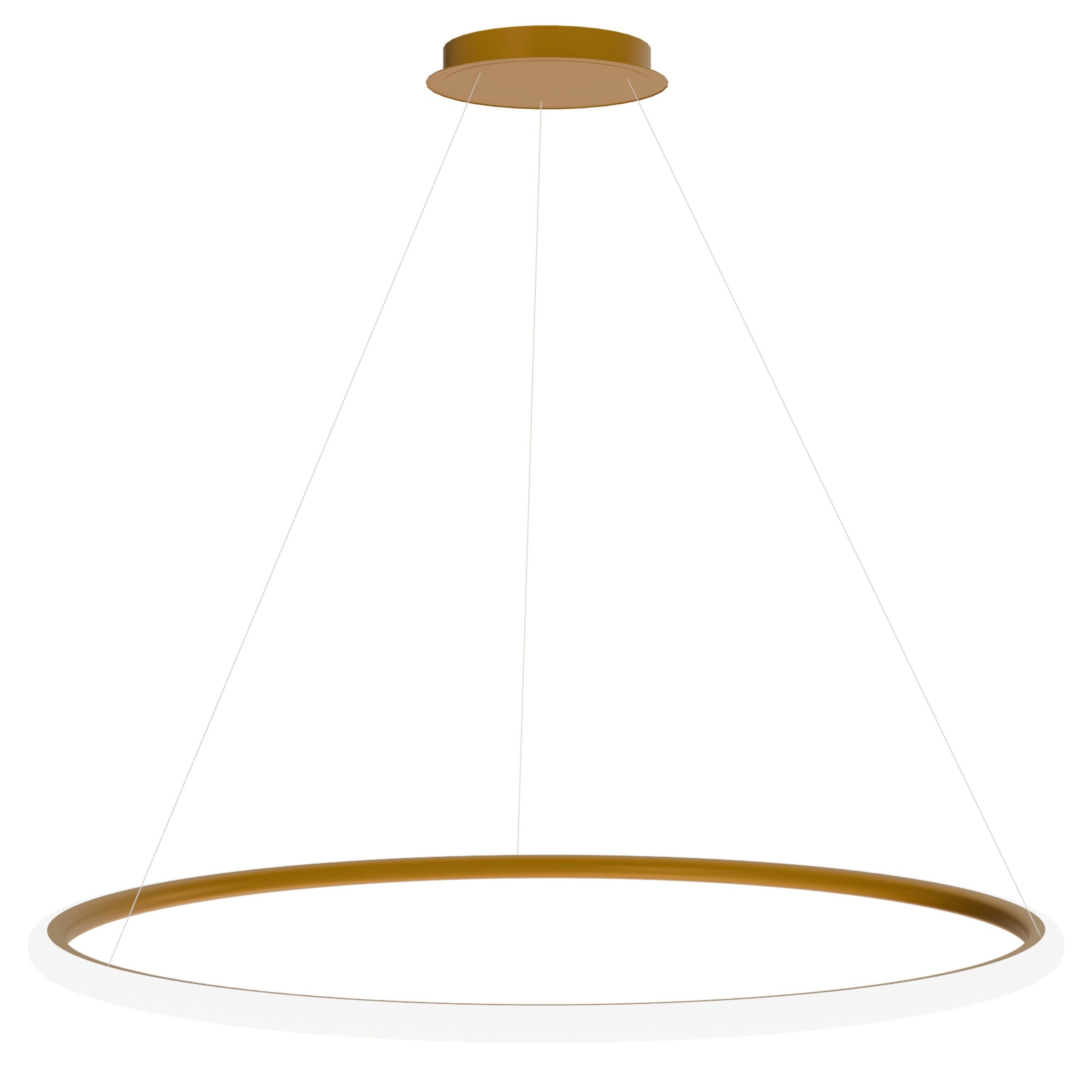 Lampa Sufitowa Wisząca Toolight Lhj004-Cp 40 Cm Brush Gold Złoty Szczotkowany 40Cm