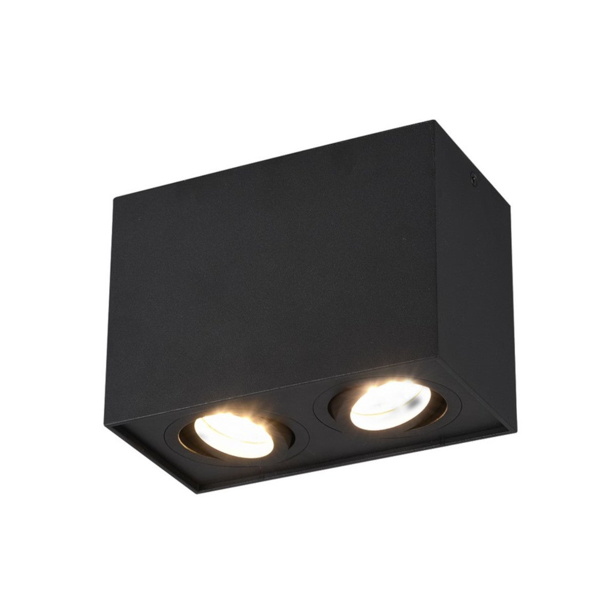 Reflektor sufitowy spot natynkowy Biscuit prostokątny czarny 2xGU10x35W wym: 17,8 x 9,6 cm metal Trio