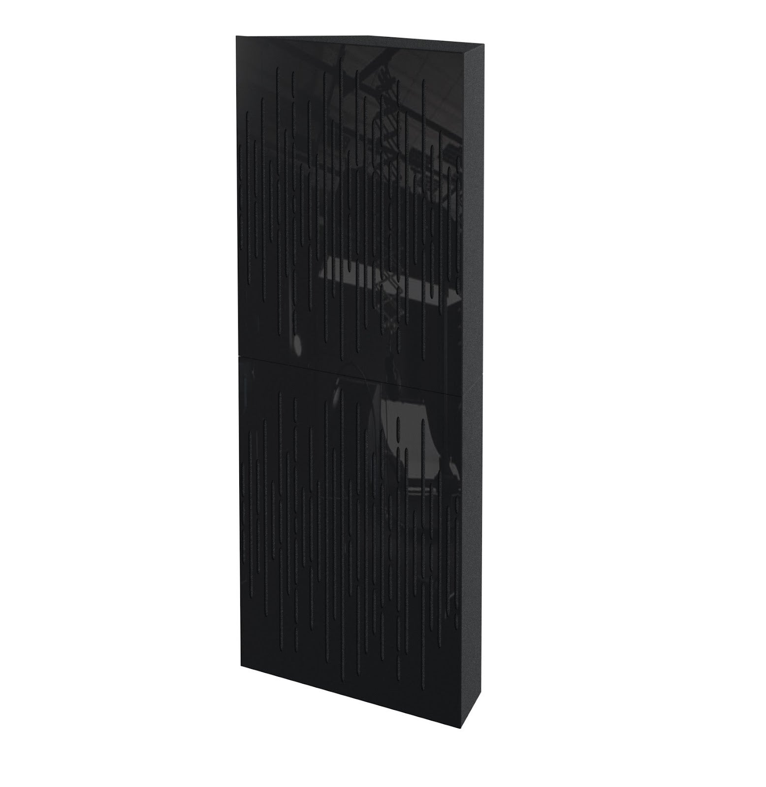 Lot de 2 Pièges à basses WAVE acoustiques insonorisants 50x50x10 cm -Plastique perforé et mousse acoustique -Noir brilliant - 4