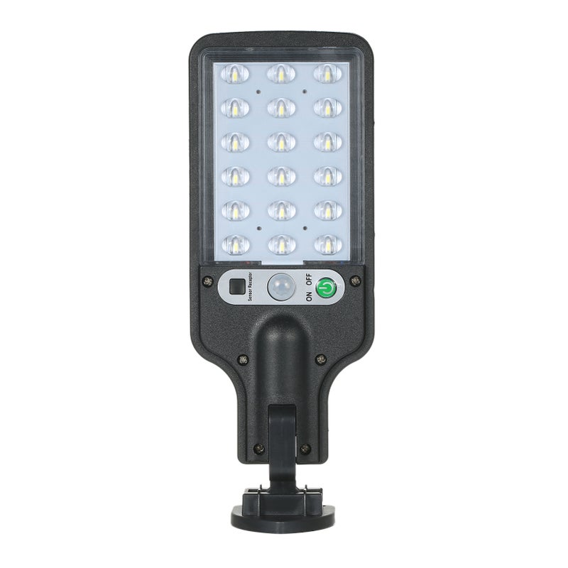 Zewnętrzna Uliczna Lampa Solarna - Czujnik Światła, PIR, 3 Tryby, IP44, Akumulator 1200mAh z Możliwością Ładowania