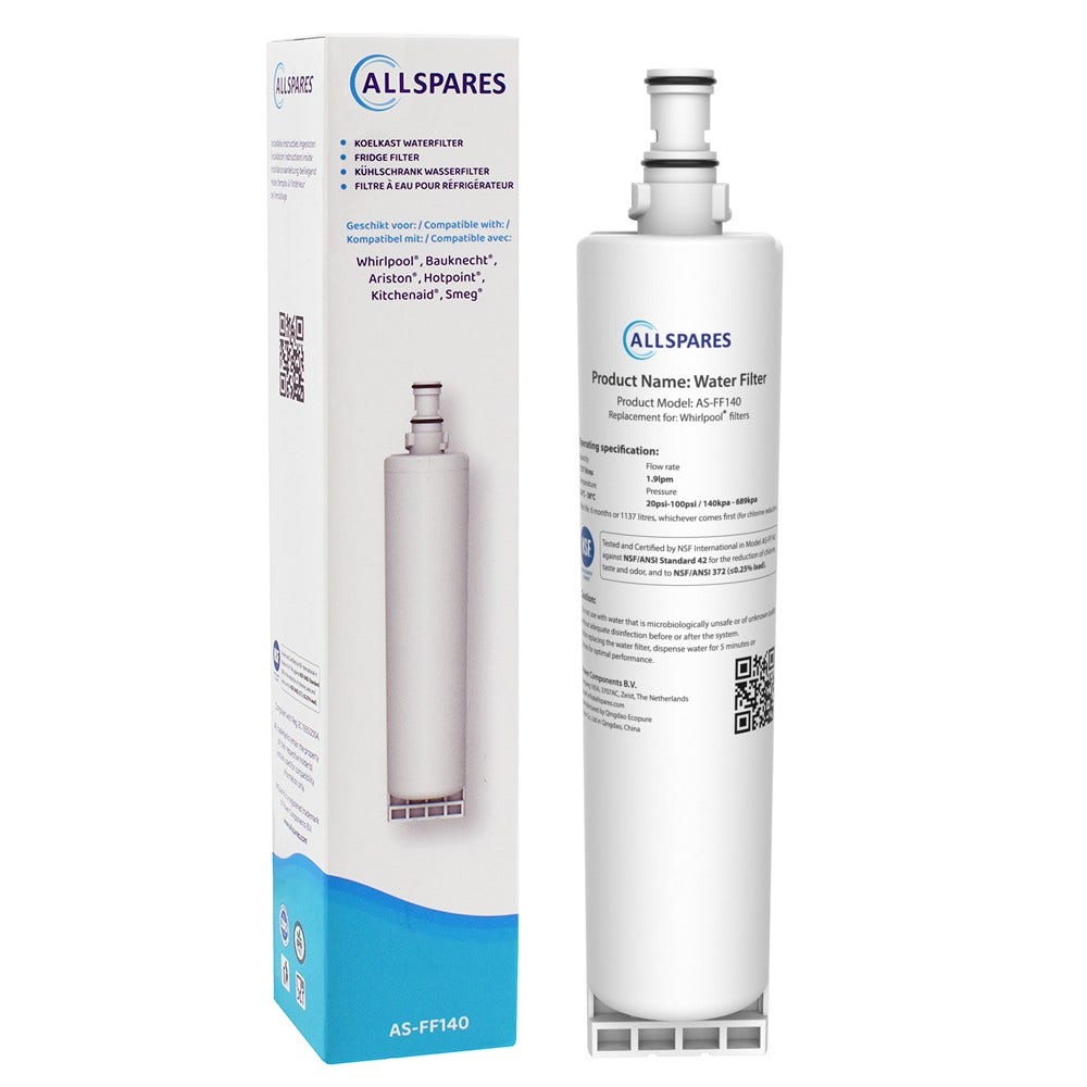 Filtre à Eau Extérieur AllSpares Pour Caravane Et Bateau – Raccord 3/4", Certifié NSF, Durée 3 Mois, Réduit Bactéries Et Métaux