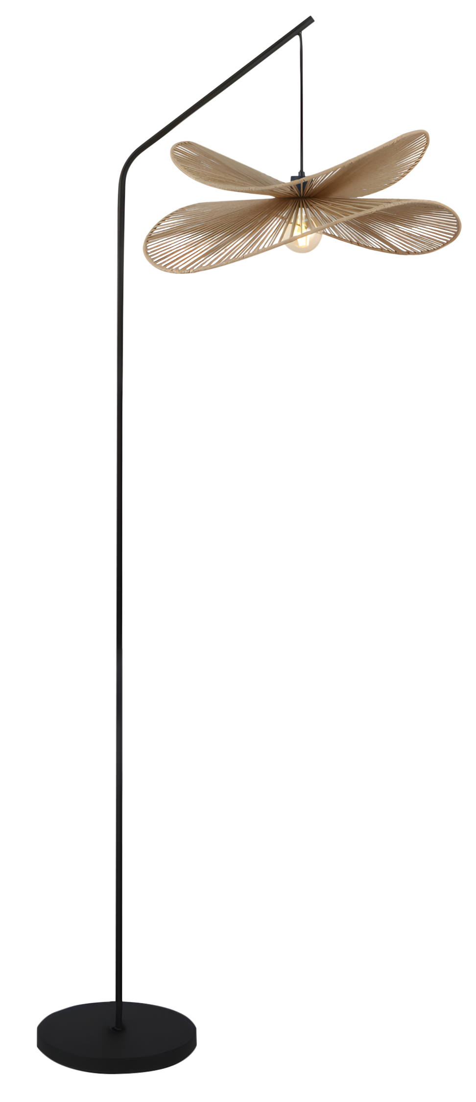 Lampa Stojąca Podłogowa Toolight App1830-1F Czarny Brązowy