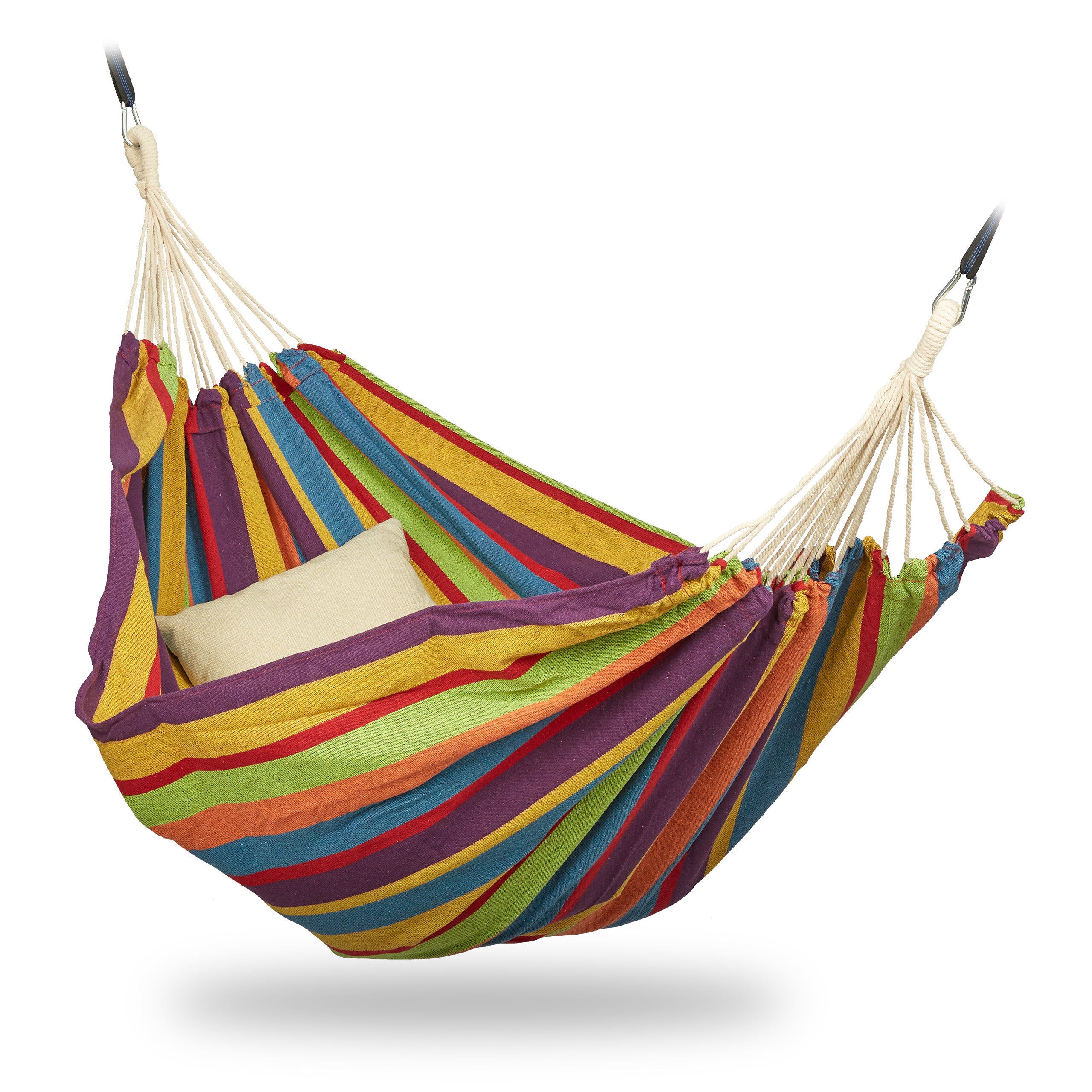 Amaca Doppia SUNCREAT Con Supporto Incluso – Portatile Da Esterno – Textilene Blu – Capacità 204kg