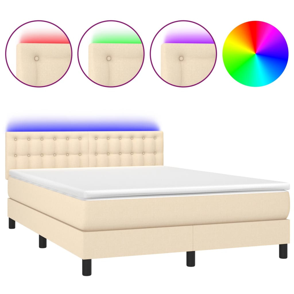 Cama doble | Cama box spring | Cama para adultos colchón y luces LED ...