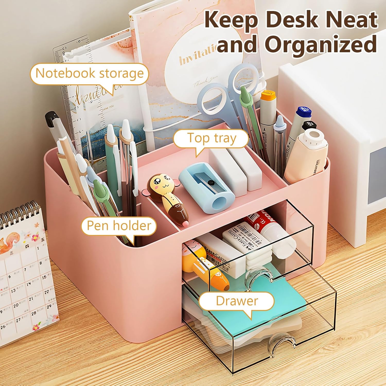 Talifoca Organisateur Bureau, 5 Pièces Multifonctionnel Porte Stylo