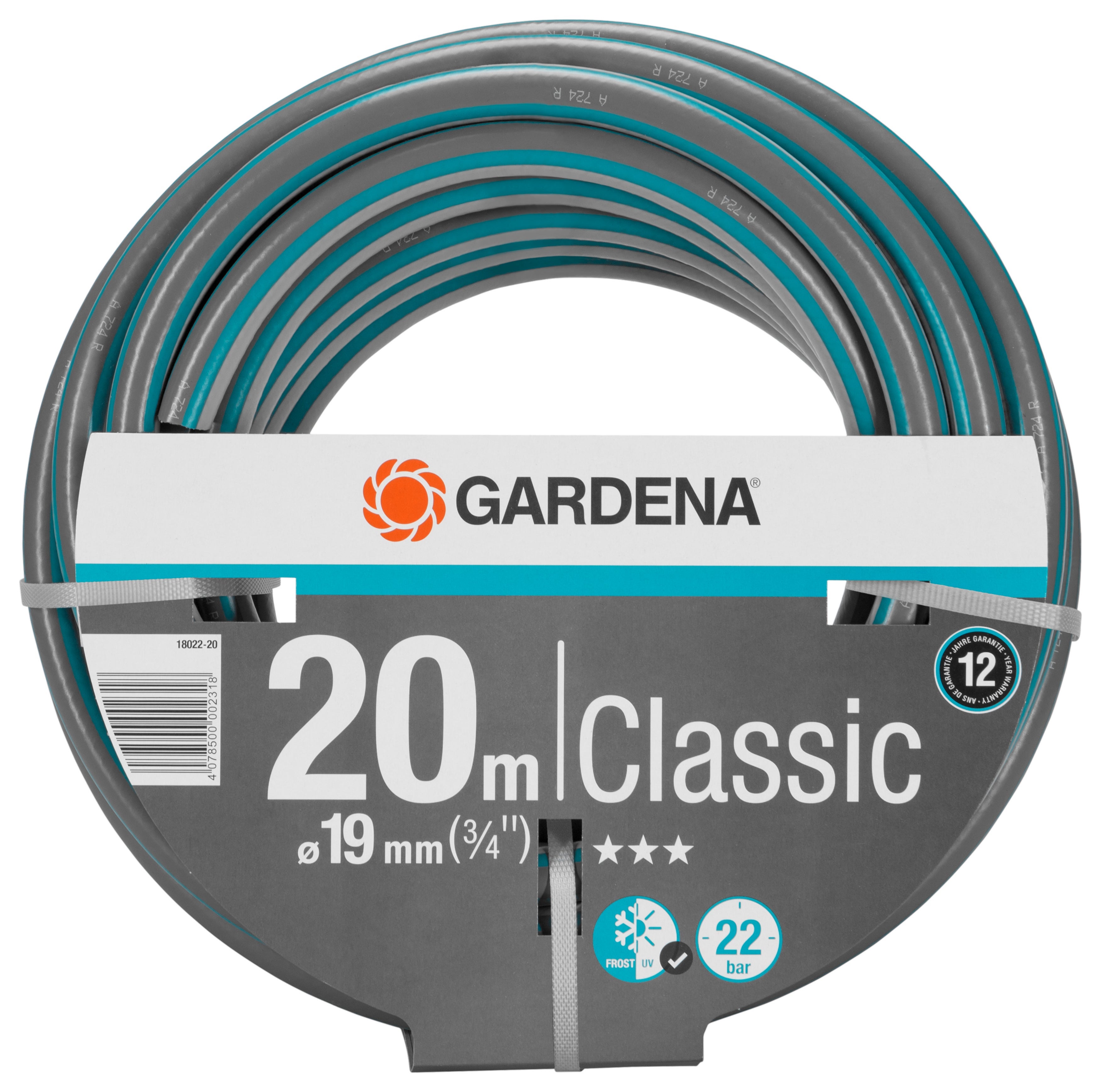 Wąż ogrodowy GARDENA Classic 18022-20 Dł. 20 m Śred. 19 mm