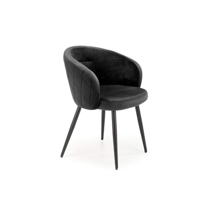 Krzesło tapicerowane K430 VELVET czarne