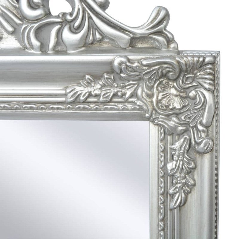 Miroir sur pied Style baroque 160x40 cm Argenté - 3