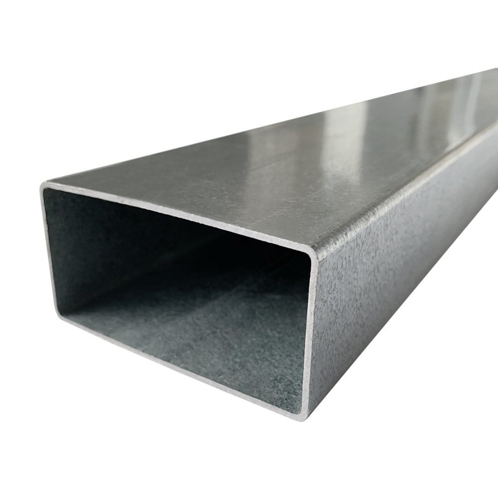 Poteau rectangle acier galvanisé anti-corrosion H.3 m, 80 x 40 mm (8 x 4 cm) - 2