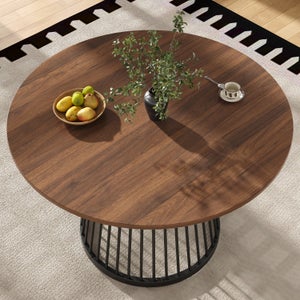 Table Basse WEWOOD Memoria – Plateau Noyer Laqué – Salon – Design Bois – État Neuf