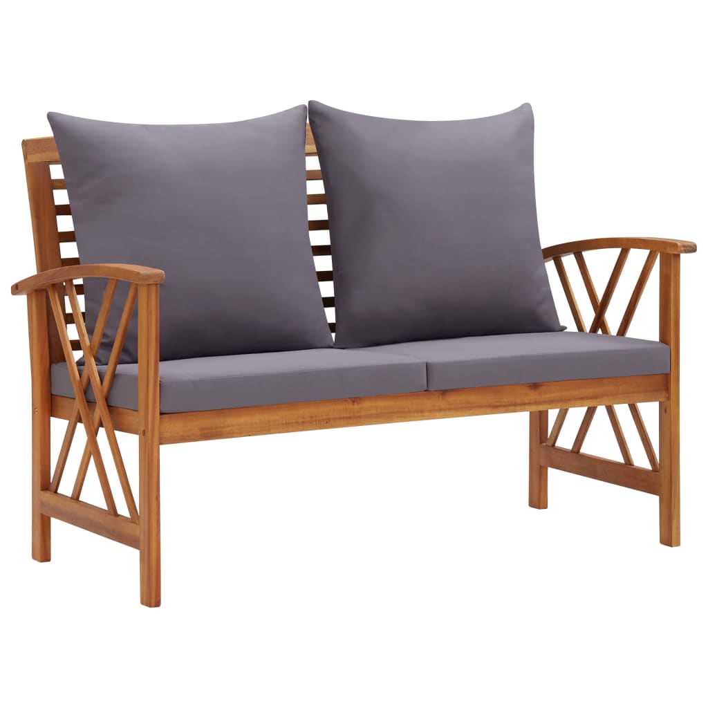 Maison Exclusive - Salon de jardin 3 pcs avec coussins Bois d'acacia massif - 6