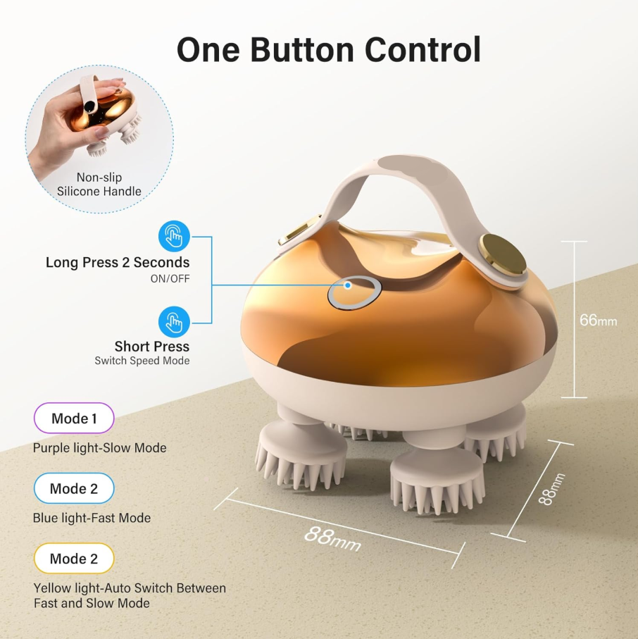 ErthSkin London Massaggiatore elettronico per il cuoio capelluto 1 pz