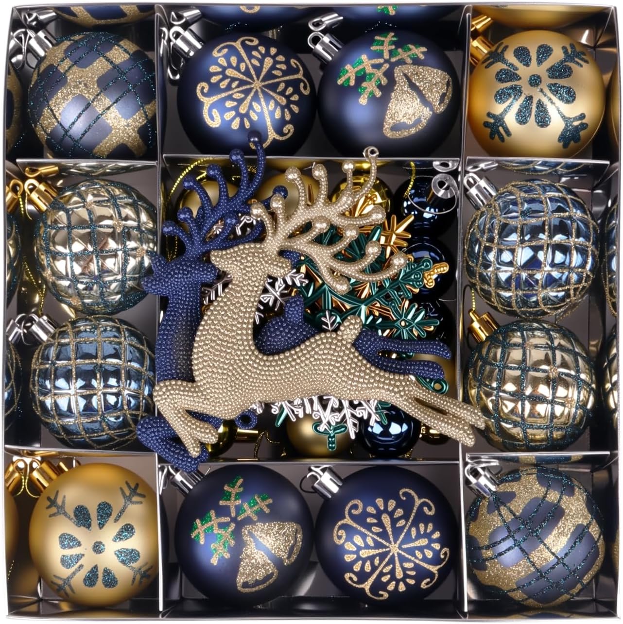 Gxhong Boules de Noël, 12 pièces - Boules d'arbre de Noël Mat et