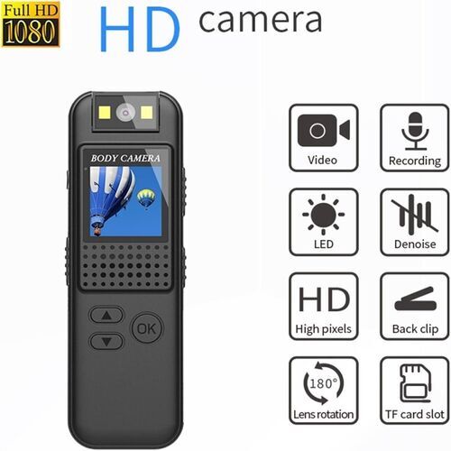 BODYCAM FULL HD MINI TELECAMERA SPIA LCD CON LENTE GIREVOLE