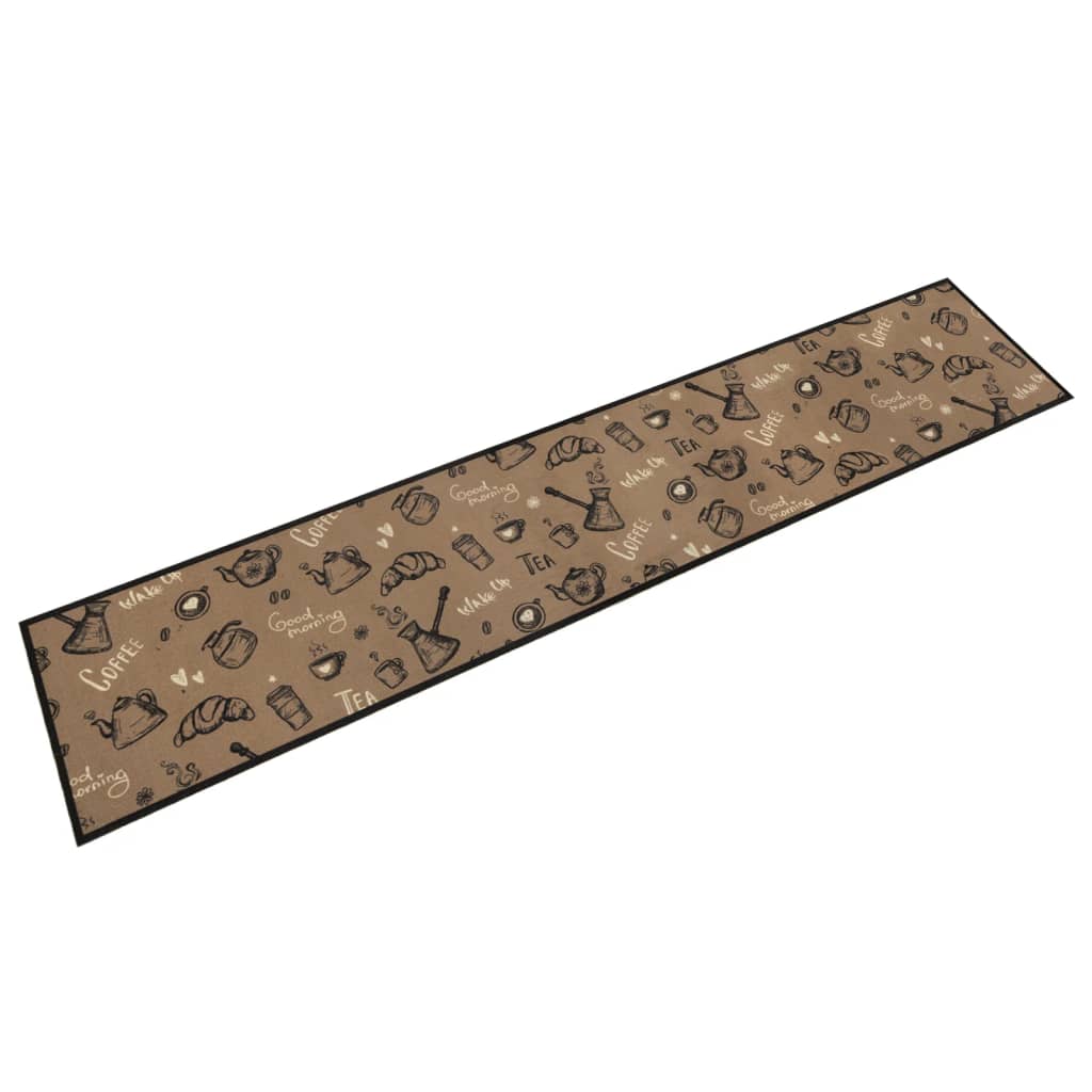 Maison exclusive - alfombra de cocina lavable terciopelo marrón morning 60x300 cm