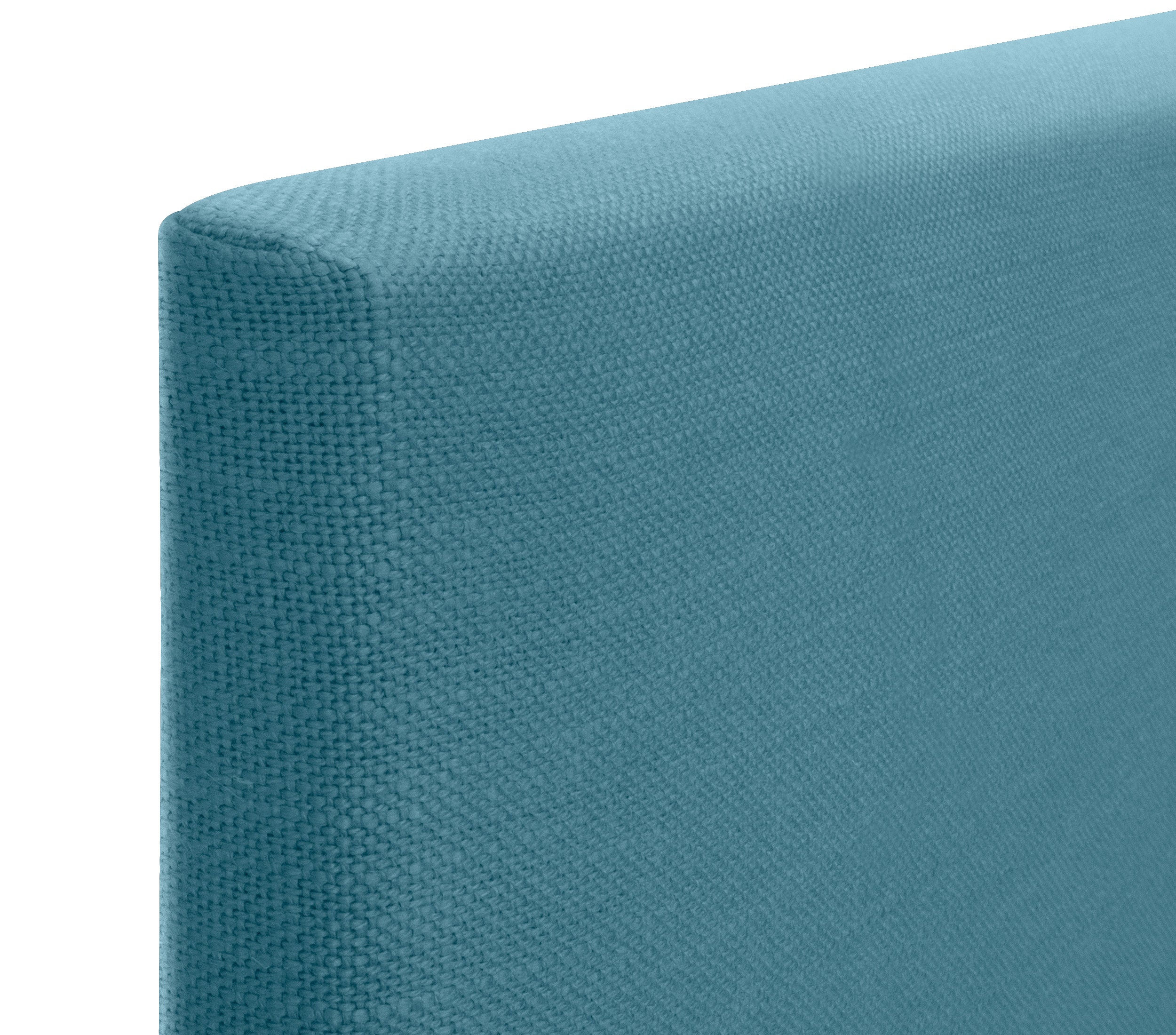 DHOME Cabecero de Lino Natural Liso 90x105cm con Patas Camas 80/90 - Turquesa - 4