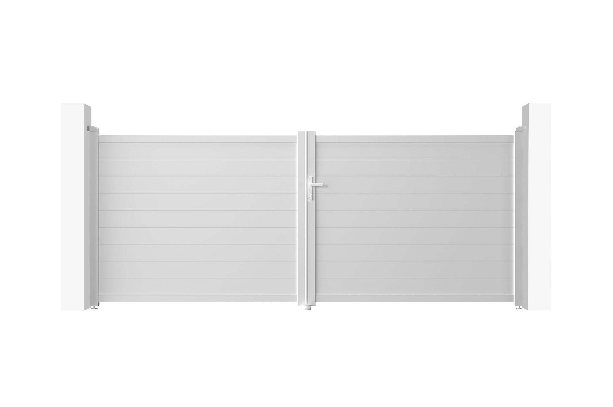 Portail battant 4m EIGER H.160cm blanc aluminium - 4
