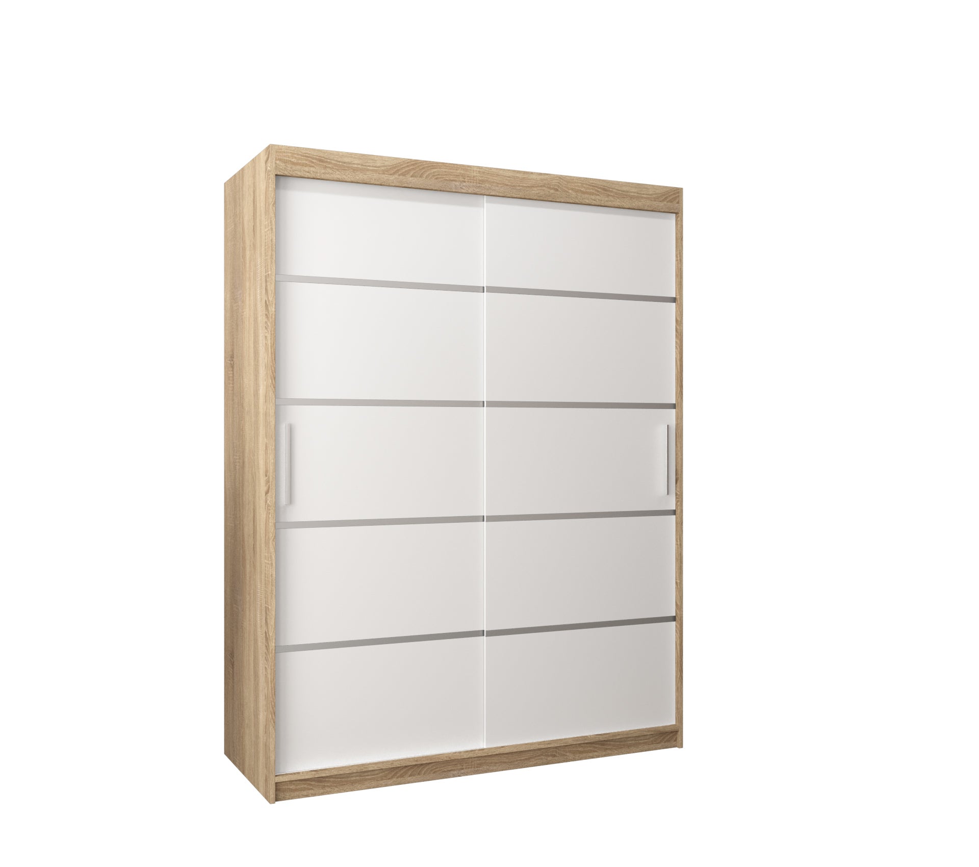 Szafa przesuwna garderoba Verona 1 150 x 62 x 200 cm Sonoma + Czarny - Abiks Meble