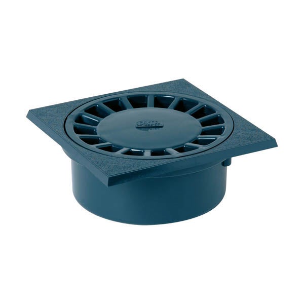 NICOLL Siphon cour 150x150 sorties 40/50/63 gris foncé