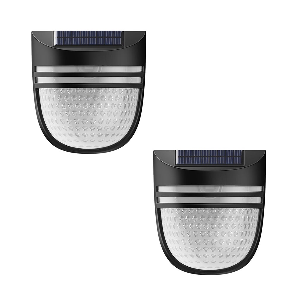 Solarne lampy ogrodowe, zewnętrzne lampy ogrodowe do ogrodzeń, zestaw 2 sztuk