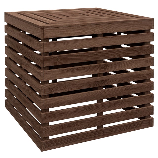 Pied Parasol Support Parasol Spetebo - 58x58x23cm En Bois D'Acacia