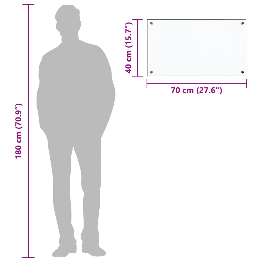 Dosseret de cuisine Transparent 70x40 cm Verre trempé - 7