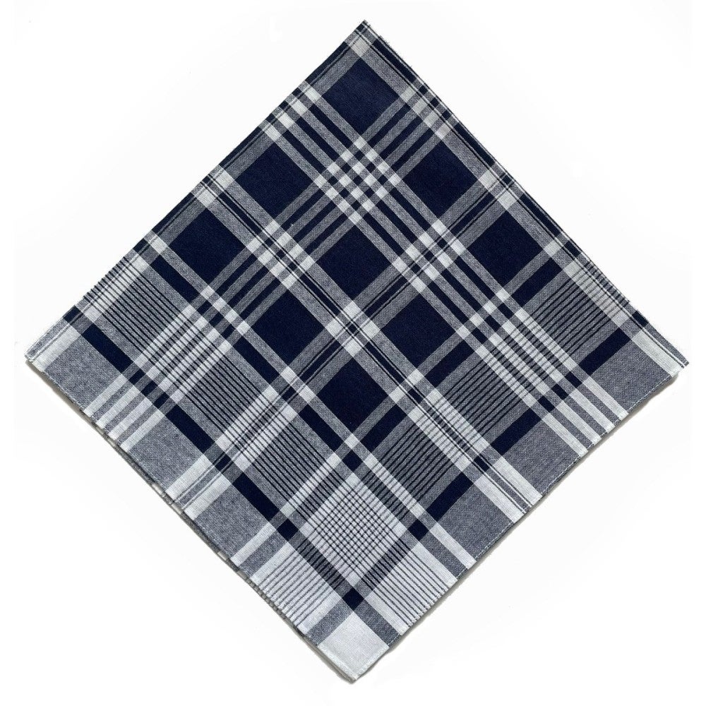 Lot De 12 Mouchoirs Homme En Coton – Motif Carreaux Multicolore – Taille 50×50 Cm